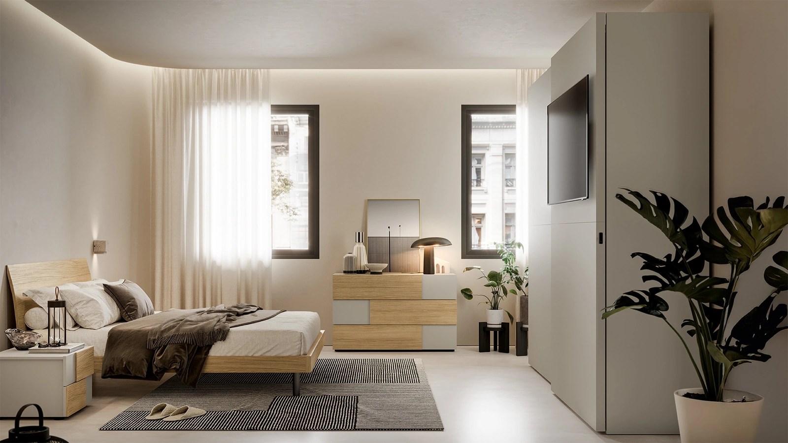 Letto moderno Fohn di SantaLucia