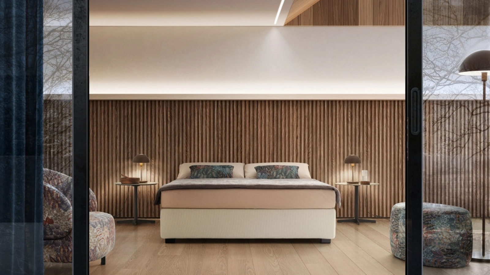 Letto in tessuto Sommier di Le Comfort