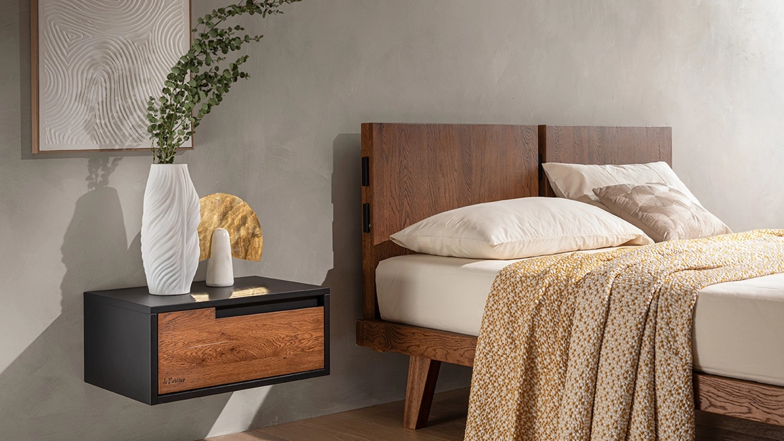 Letto Tangeri in rovere nodato di Le Fablier