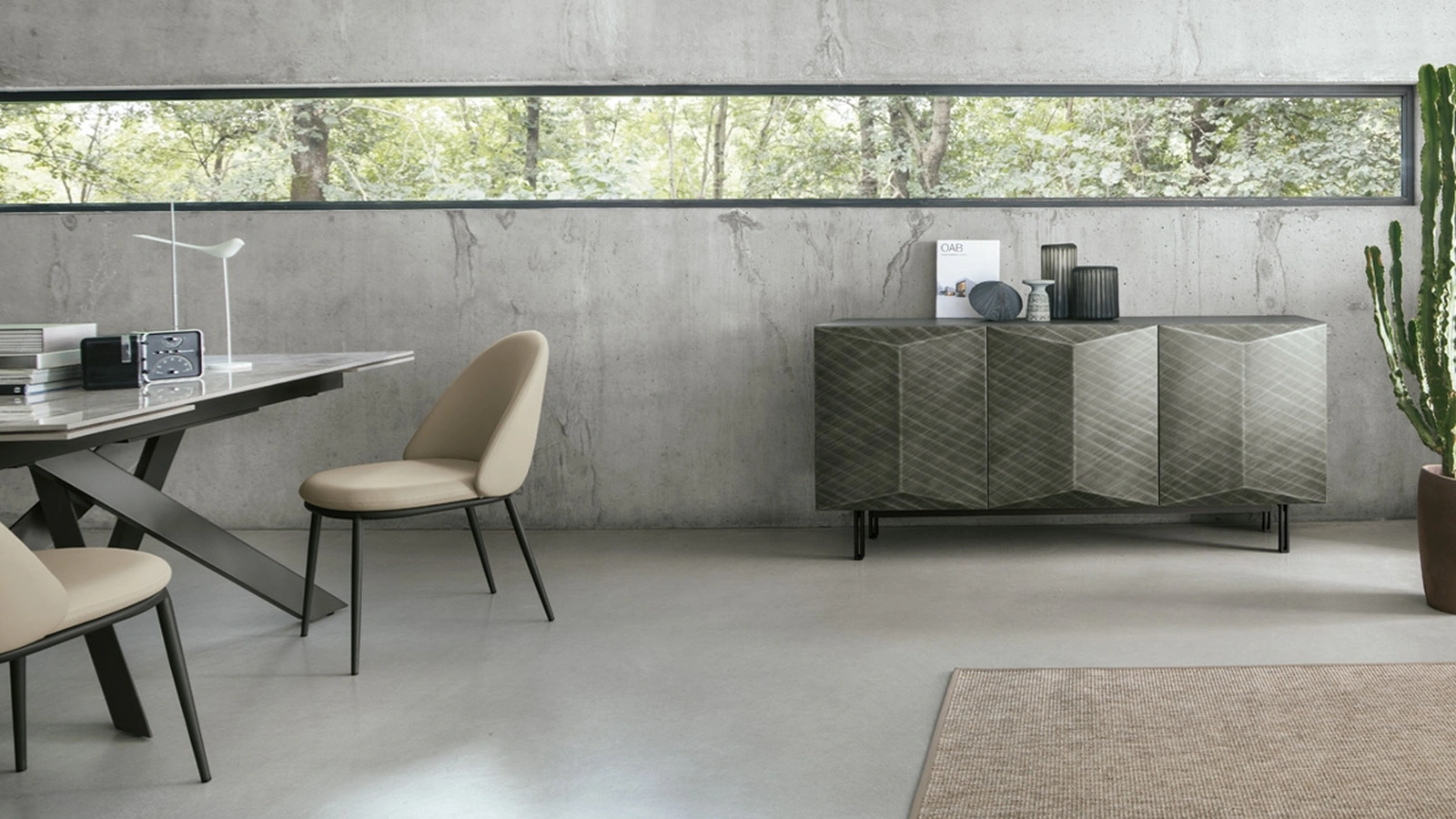 Madia Dalia 180 in laccato spazzolato di Target Point