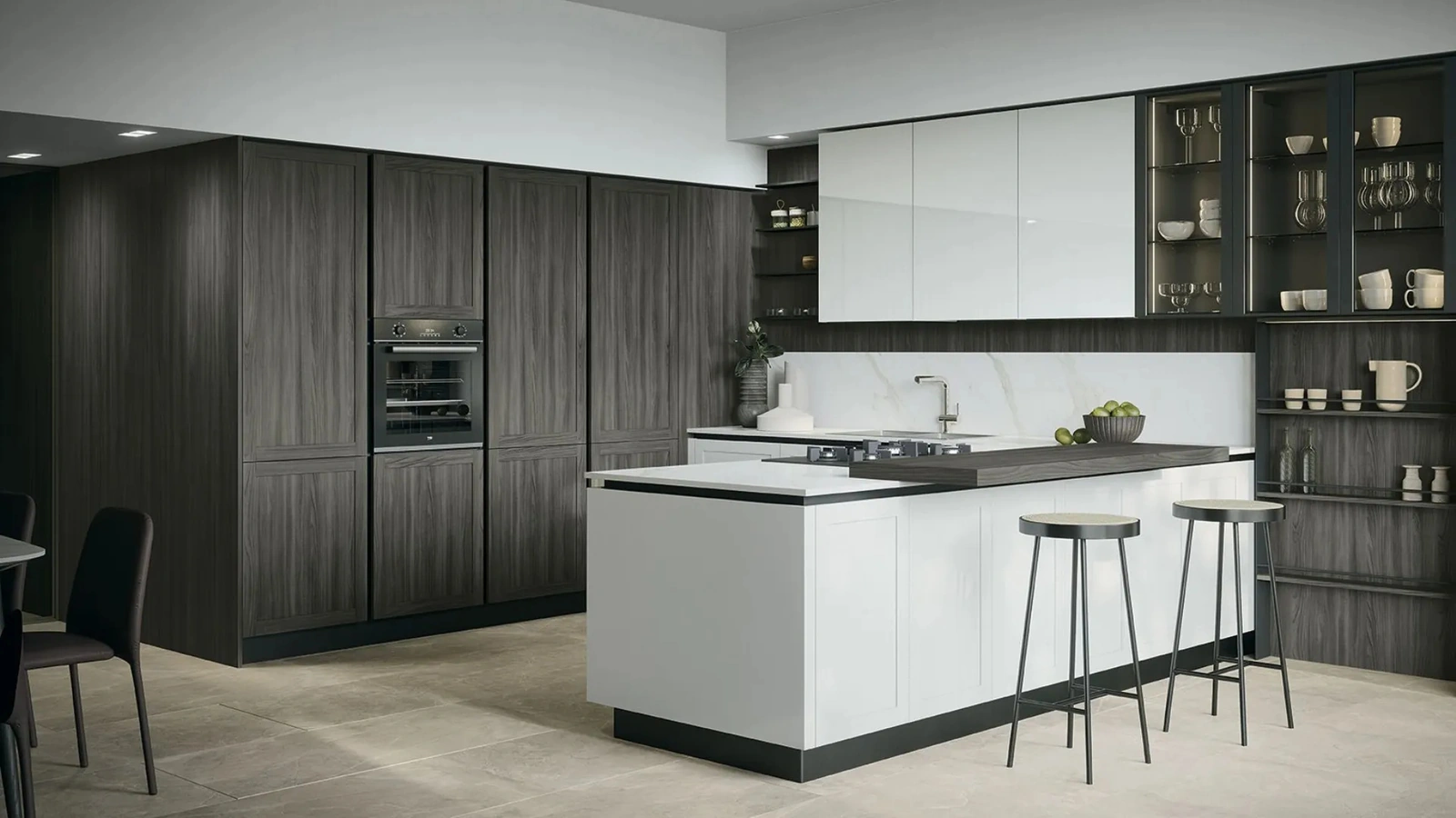 Cucina Classica con penisola River 01 di Forma Cucine