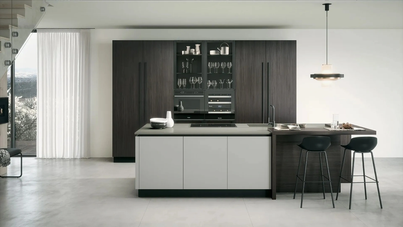 Cucina Moderna con isola Colibrì 03 di Forma Cucine