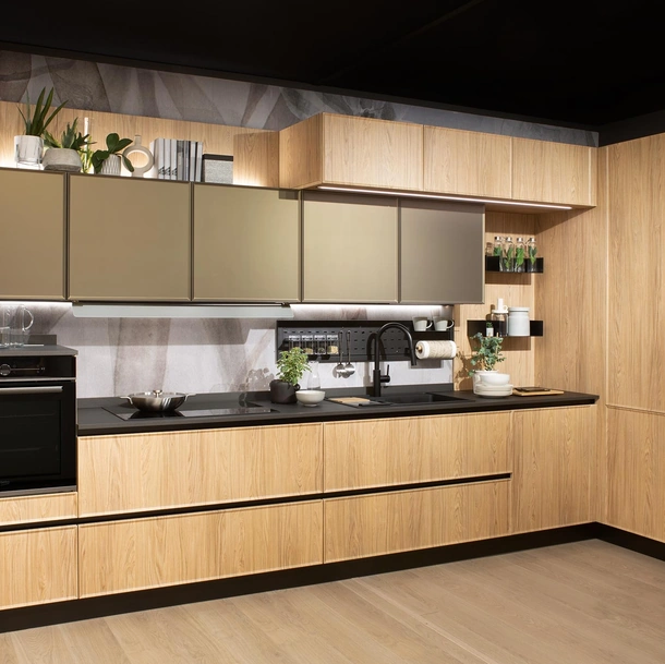 Cucina Moderna angolare Diamante rovere light di Mobilturi