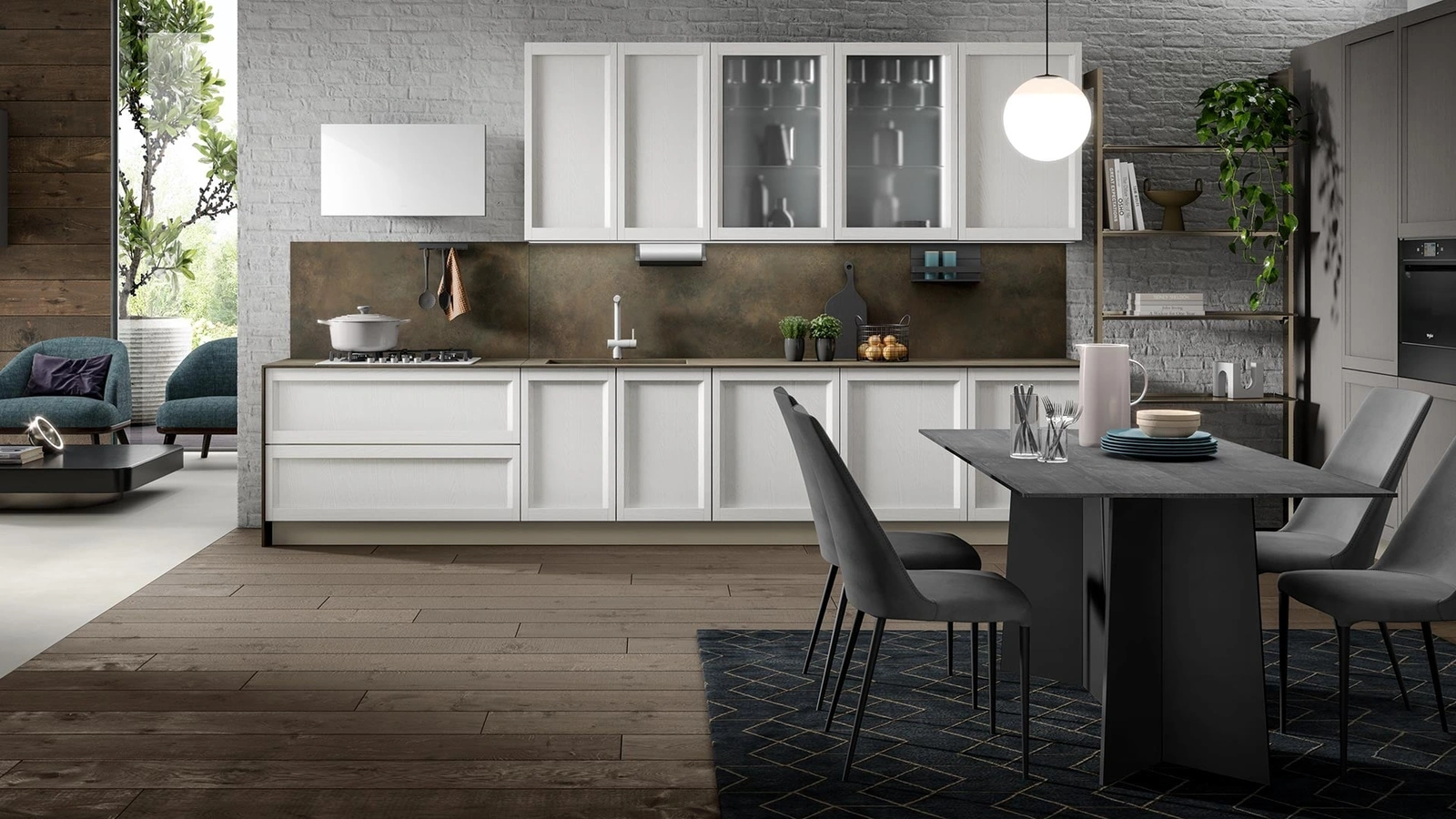 Cucina Moderna Lea ad angolo di Mobilturi
