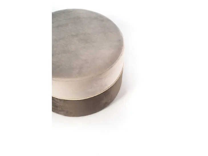 Pouf Olivia in velluto bicolore di Stones