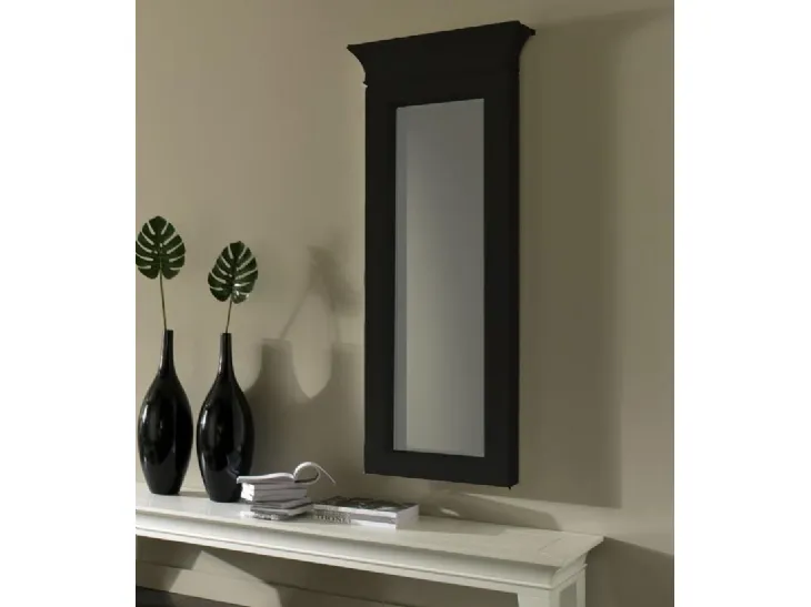 Specchio con capitello con cornice in legno di Stones
