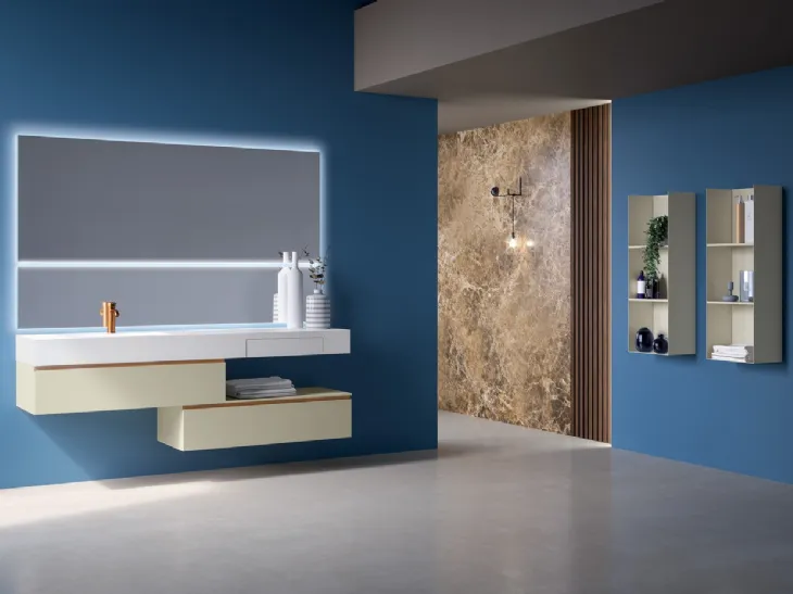 Mobile da Bagno sospeso in laccato opaco Airy 08 di RCR