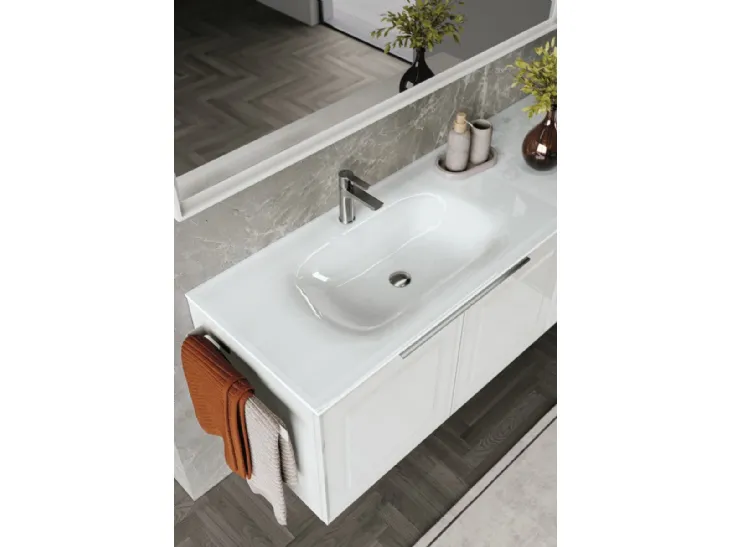 Mobile da Bagno sospeso laccato lucido Panorama 14 di RCR