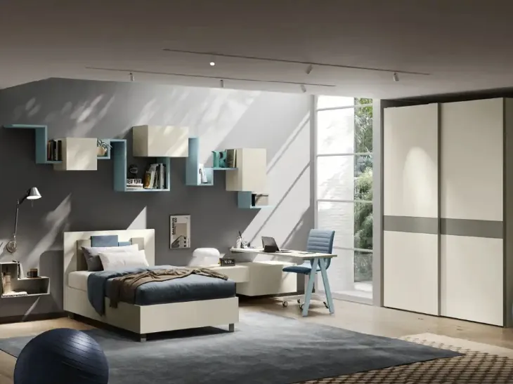 Cameretta per ragazzi Y118 di Moretti Compact Camerette