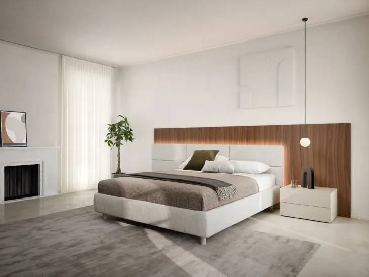 Comodino in laccato lucido Easy System di Novamobili