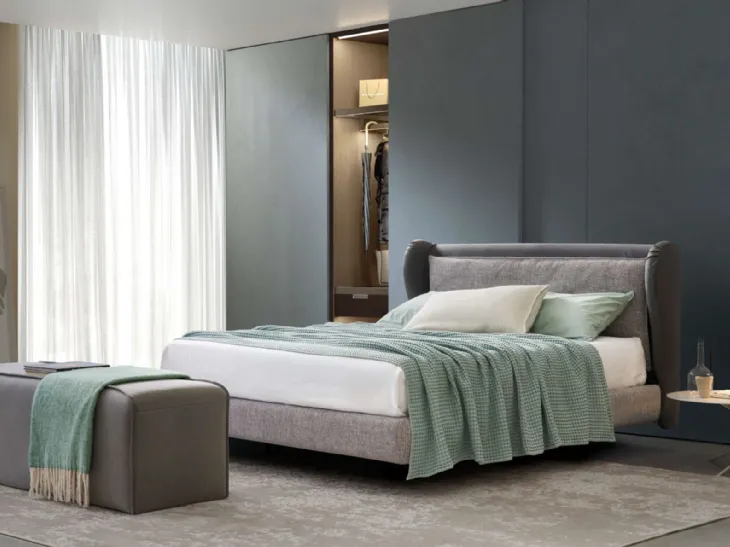 Letto Charles in tessuto imbottito di Rosini Night