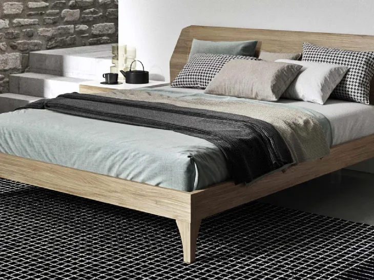 Letto in legno con testiera Coloniale di Mab