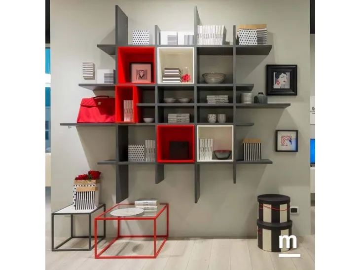 Libreria in laccato opaco MC045 di Moretti Compact
