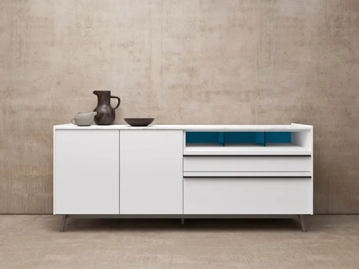 Madia in laccato bianco opaco Glamour 02 di Mab