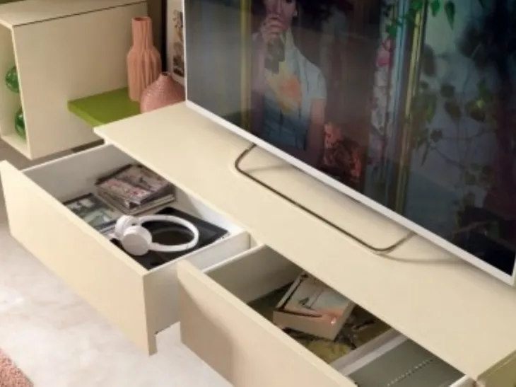 Parete attrezzata di design LV104 di Moretti Compact