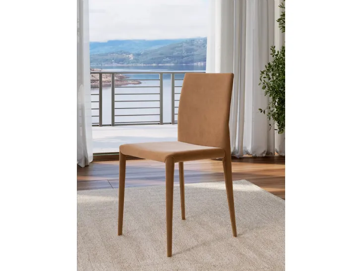 Sedia Margharet in pelle di Bontempi