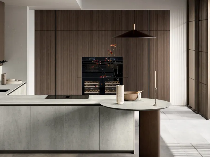 Cucina Moderna con penisola Glass 2|0 06 di Arredo3