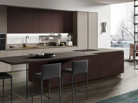 Stratos in Gres Terra e Glass Marrone Opaco