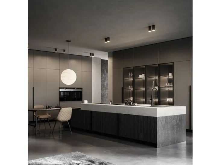 Cucina Moderna Tratto 10 n 01 con isola di Arredo3