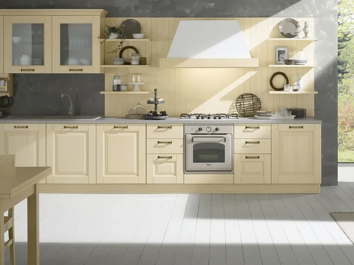 Cucina su misura Memory in legno laccato di Evo Cucine